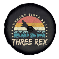 Three Rex 3rd Birthday Spare Tire Cover 3 Years Old Dinosaur Bday Boy