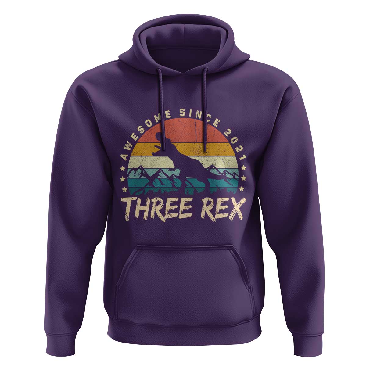 Three Rex 3rd Birthday Hoodie 3 Years Old Dinosaur Bday Boy