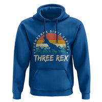 Three Rex 3rd Birthday Hoodie 3 Years Old Dinosaur Bday Boy