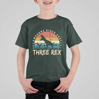 Three Rex 3rd Birthday T Shirt For Kid 3 Years Old Dinosaur Bday Boy