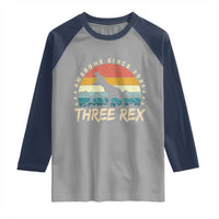 Three Rex 3rd Birthday Raglan Shirt 3 Years Old Dinosaur Bday Boy
