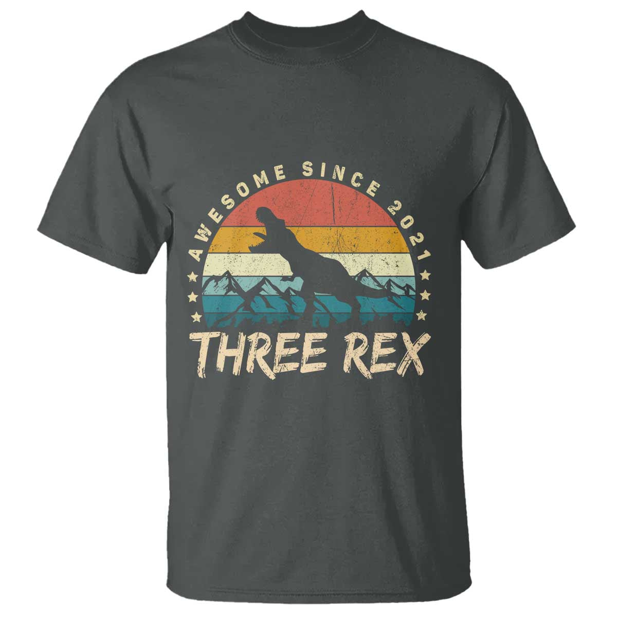 Three Rex 3rd Birthday T Shirt 3 Years Old Dinosaur Bday Boy