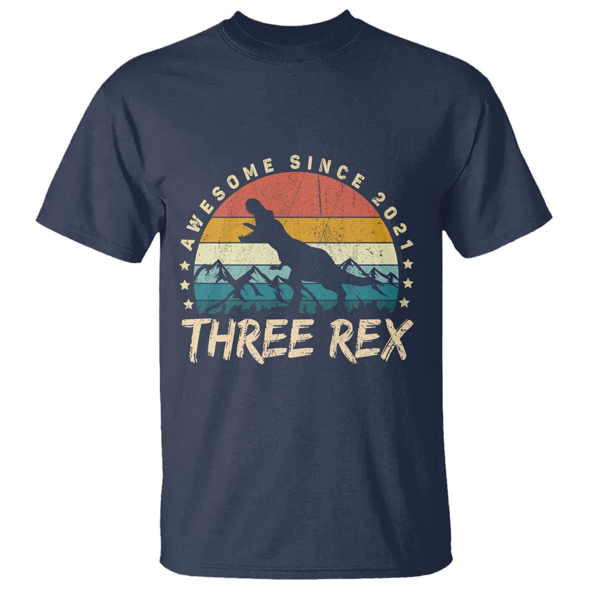 Three Rex 3rd Birthday T Shirt 3 Years Old Dinosaur Bday Boy