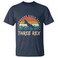 Three Rex 3rd Birthday T Shirt 3 Years Old Dinosaur Bday Boy