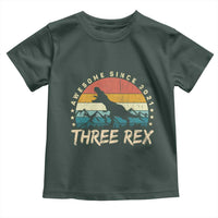 Three Rex 3rd Birthday Toddler T Shirt 3 Years Old Dinosaur Bday Boy