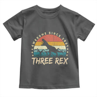 Three Rex 3rd Birthday Toddler T Shirt 3 Years Old Dinosaur Bday Boy