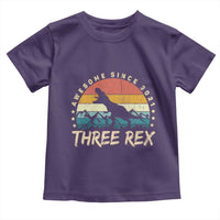 Three Rex 3rd Birthday Toddler T Shirt 3 Years Old Dinosaur Bday Boy