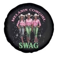 Melanin Cowgirl Swag Spare Tire Cover Pink Green African American Cowgirls Black History