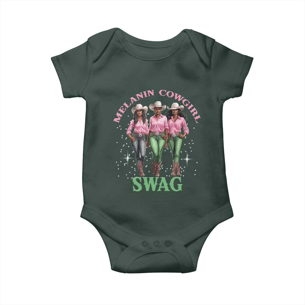 Melanin Cowgirl Swag Baby Onesie Pink Green African American Cowgirls Black History