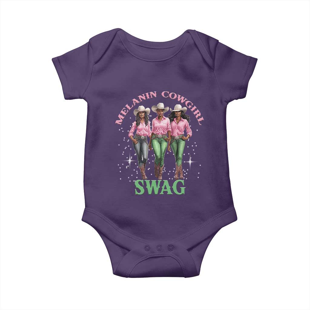 Melanin Cowgirl Swag Baby Onesie Pink Green African American Cowgirls Black History