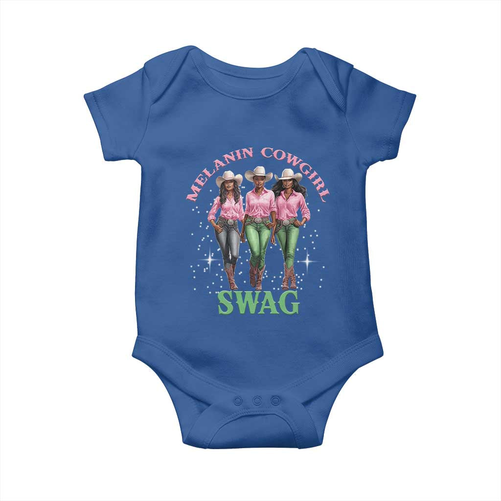Melanin Cowgirl Swag Baby Onesie Pink Green African American Cowgirls Black History