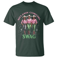 Melanin Cowgirl Swag T Shirt Pink Green African American Cowgirls Black History