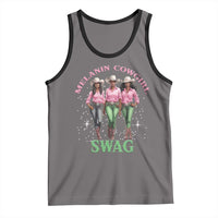 Melanin Cowgirl Swag Tank Top Pink Green African American Cowgirls Black History