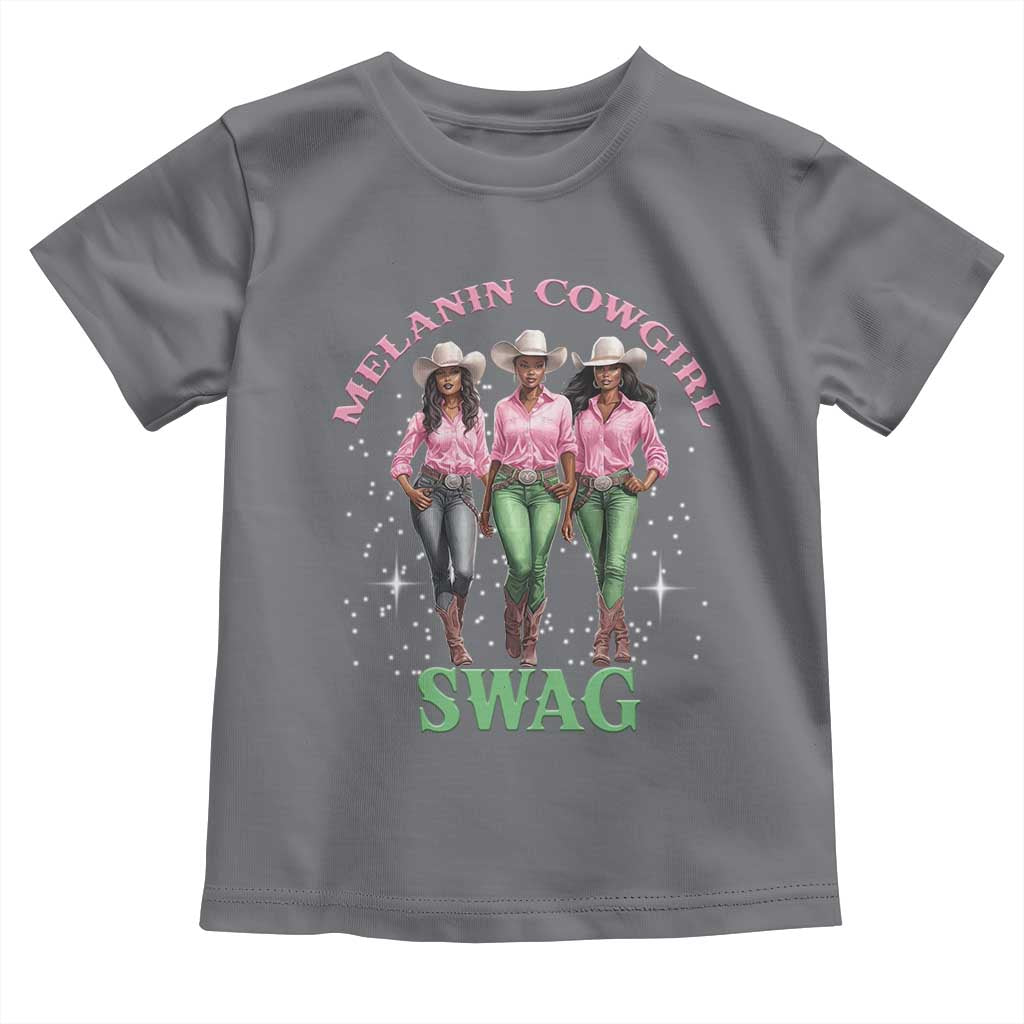 Melanin Cowgirl Swag Toddler T Shirt Pink Green African American Cowgirls Black History