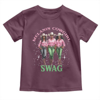 Melanin Cowgirl Swag Toddler T Shirt Pink Green African American Cowgirls Black History