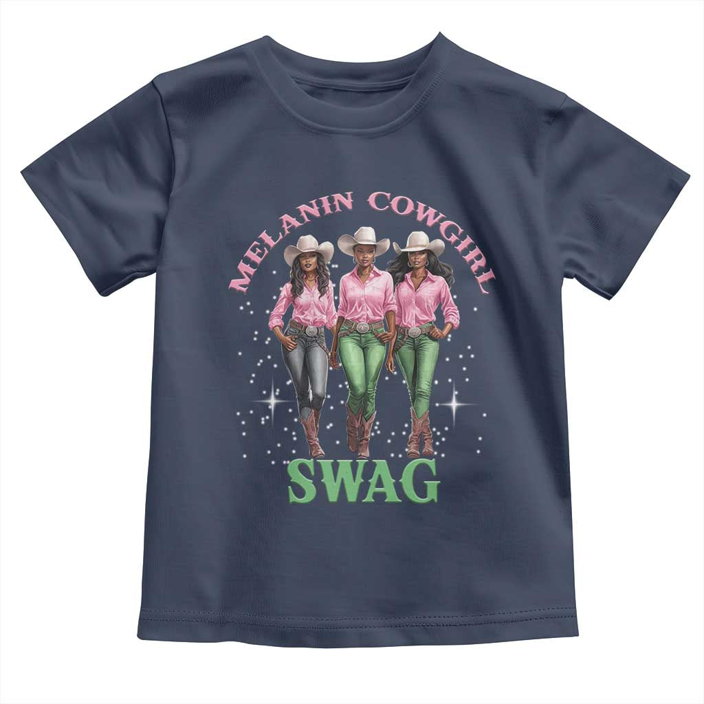 Melanin Cowgirl Swag Toddler T Shirt Pink Green African American Cowgirls Black History