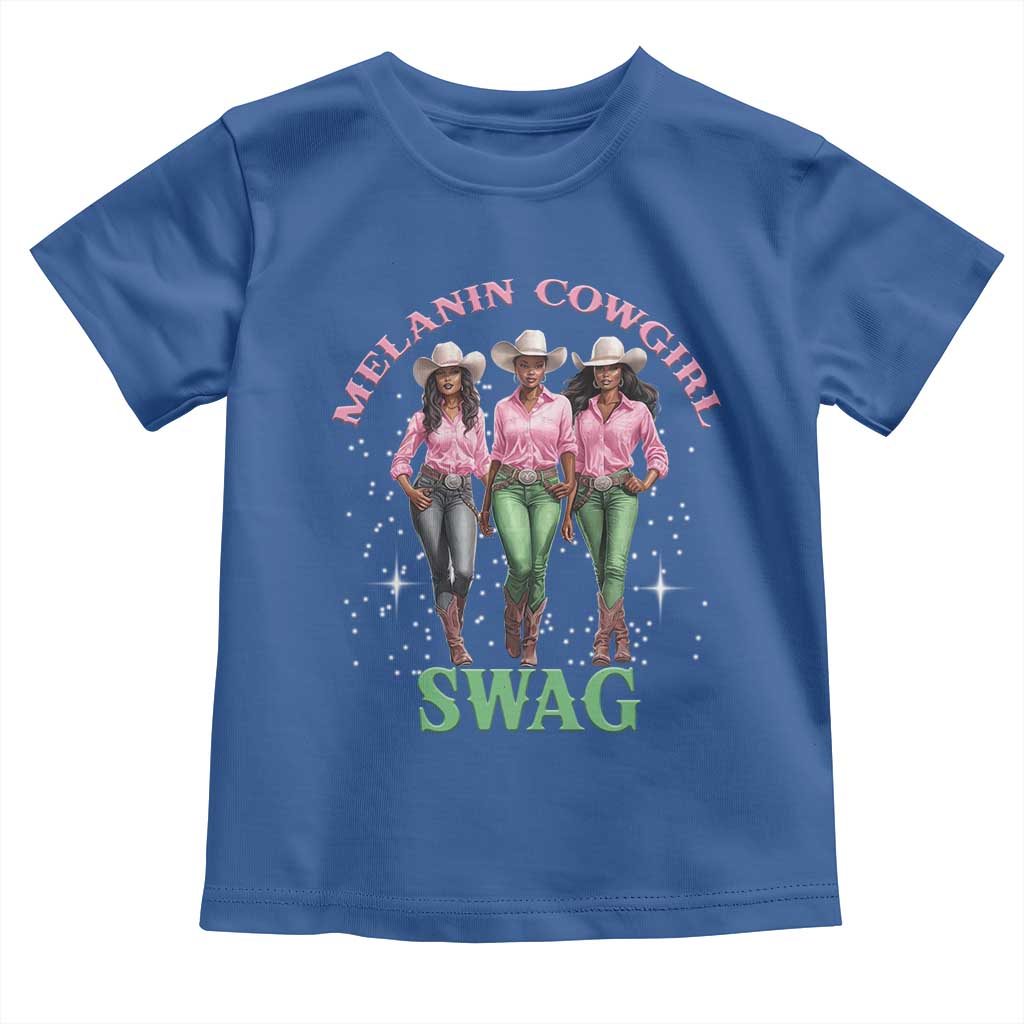 Melanin Cowgirl Swag Toddler T Shirt Pink Green African American Cowgirls Black History