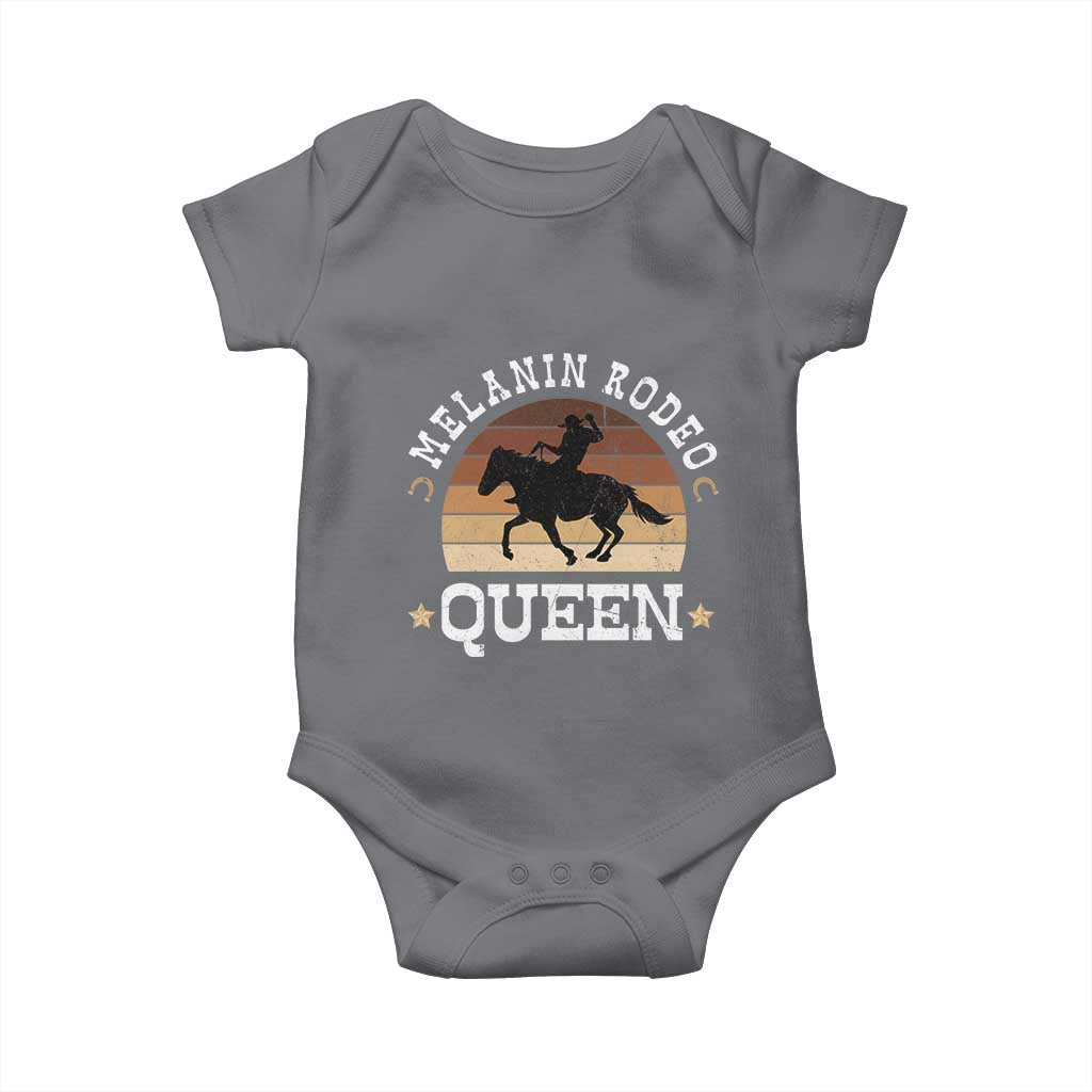 Melanin Rodeo Queen Baby Onesie Cowgirl Riding Horse African American Cowgirls Retro