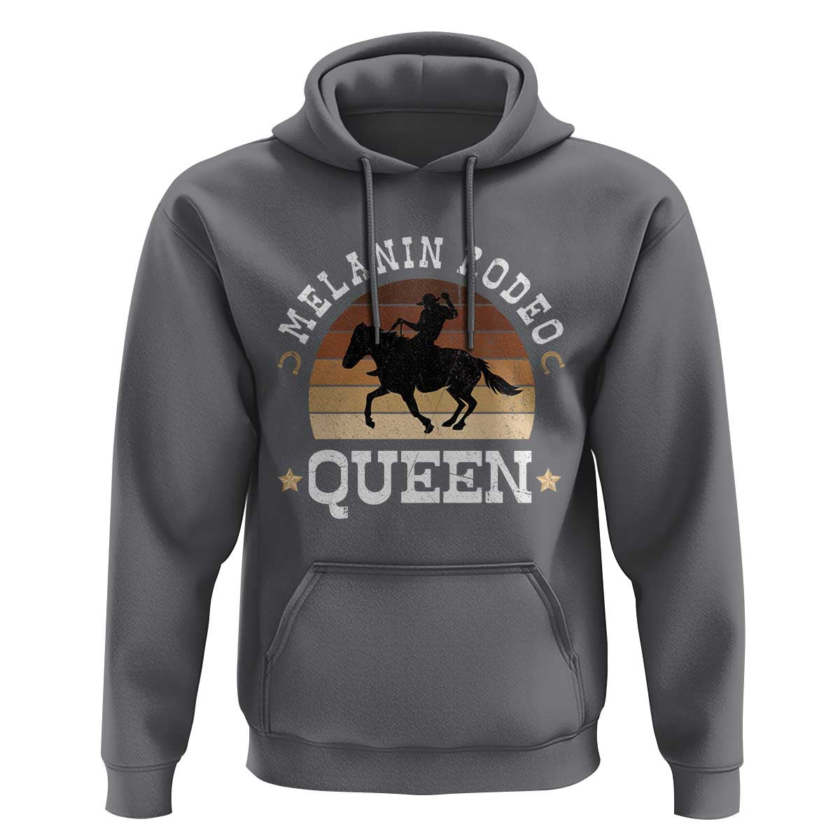Melanin Rodeo Queen Hoodie Cowgirl Riding Horse African American Cowgirls Retro