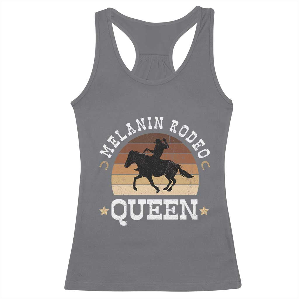 Melanin Rodeo Queen Racerback Tank Top Cowgirl Riding Horse African American Cowgirls Retro