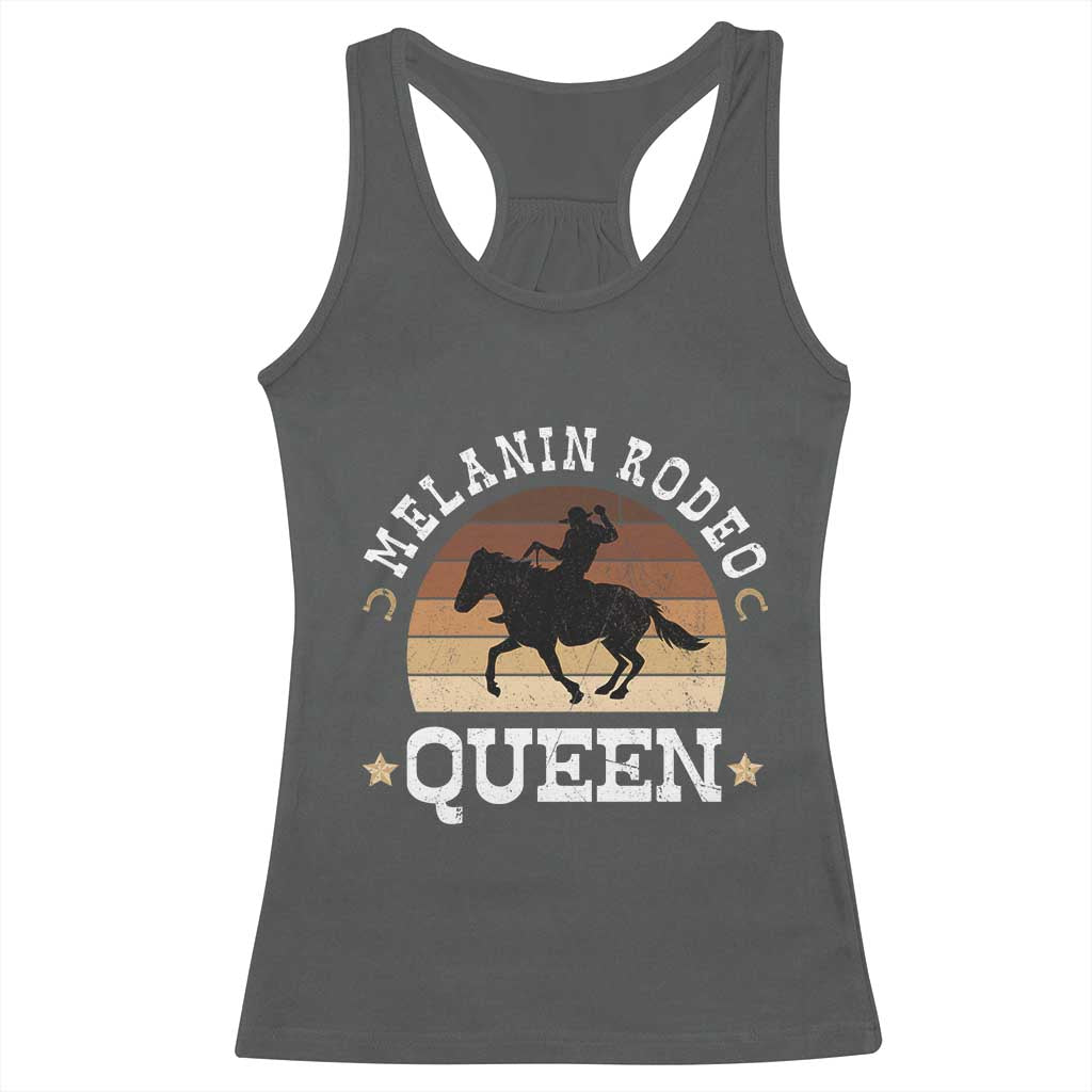 Melanin Rodeo Queen Racerback Tank Top Cowgirl Riding Horse African American Cowgirls Retro