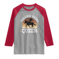 Melanin Rodeo Queen Raglan Shirt Cowgirl Riding Horse African American Cowgirls Retro
