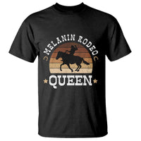 Melanin Rodeo Queen T Shirt Cowgirl Riding Horse African American Cowgirls Retro