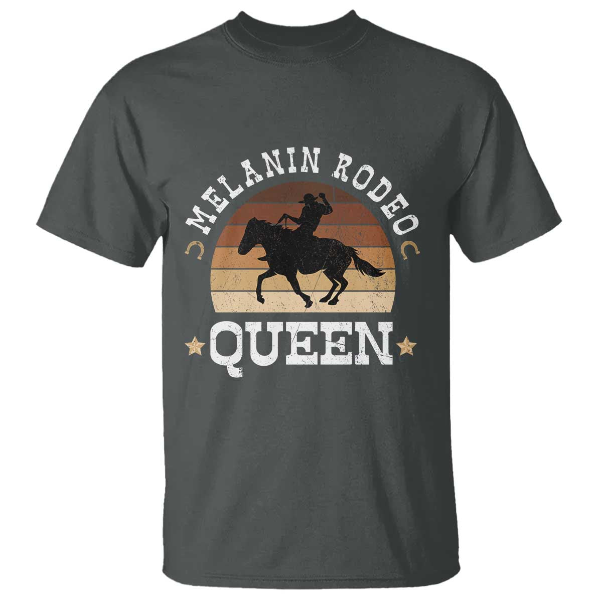 Melanin Rodeo Queen T Shirt Cowgirl Riding Horse African American Cowgirls Retro