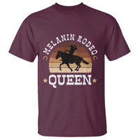 Melanin Rodeo Queen T Shirt Cowgirl Riding Horse African American Cowgirls Retro