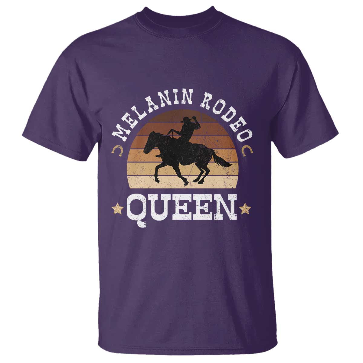 Melanin Rodeo Queen T Shirt Cowgirl Riding Horse African American Cowgirls Retro