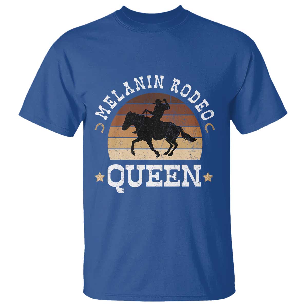 Melanin Rodeo Queen T Shirt Cowgirl Riding Horse African American Cowgirls Retro