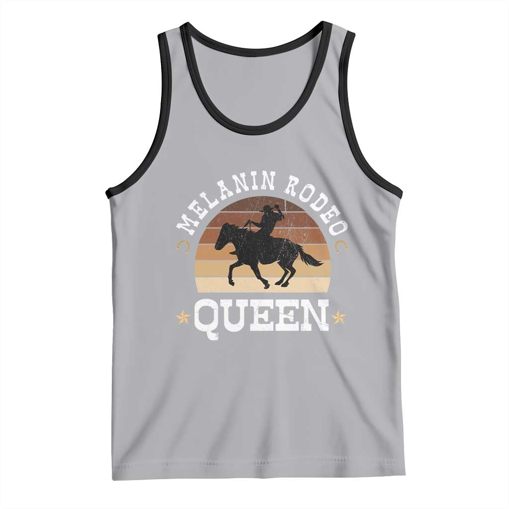 Melanin Rodeo Queen Tank Top Cowgirl Riding Horse African American Cowgirls Retro