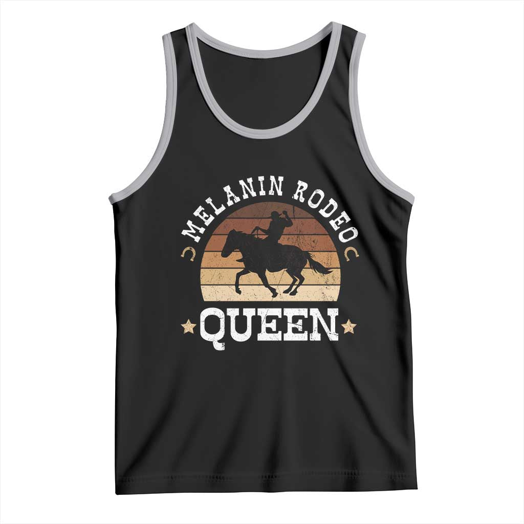 Melanin Rodeo Queen Tank Top Cowgirl Riding Horse African American Cowgirls Retro