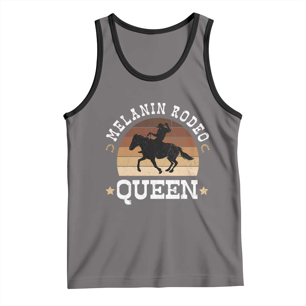 Melanin Rodeo Queen Tank Top Cowgirl Riding Horse African American Cowgirls Retro