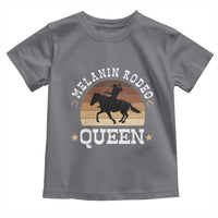 Melanin Rodeo Queen Toddler T Shirt Cowgirl Riding Horse African American Cowgirls Retro
