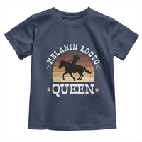 Melanin Rodeo Queen Toddler T Shirt Cowgirl Riding Horse African American Cowgirls Retro