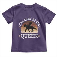Melanin Rodeo Queen Toddler T Shirt Cowgirl Riding Horse African American Cowgirls Retro