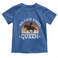 Melanin Rodeo Queen Toddler T Shirt Cowgirl Riding Horse African American Cowgirls Retro