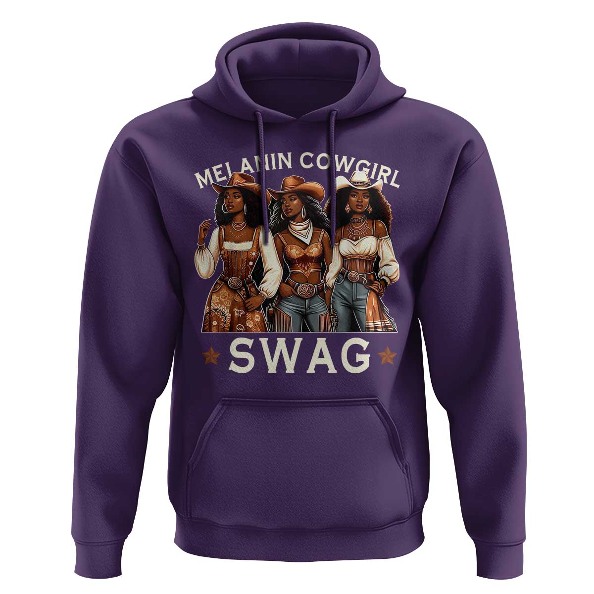 Melanin Cowgirl Swag Hoodie Cool African American Cowgirls Black History