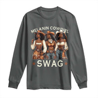 Melanin Cowgirl Swag Long Sleeve Shirt Cool African American Cowgirls Black History