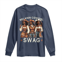 Melanin Cowgirl Swag Long Sleeve Shirt Cool African American Cowgirls Black History