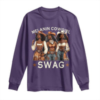 Melanin Cowgirl Swag Long Sleeve Shirt Cool African American Cowgirls Black History