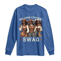 Melanin Cowgirl Swag Long Sleeve Shirt Cool African American Cowgirls Black History