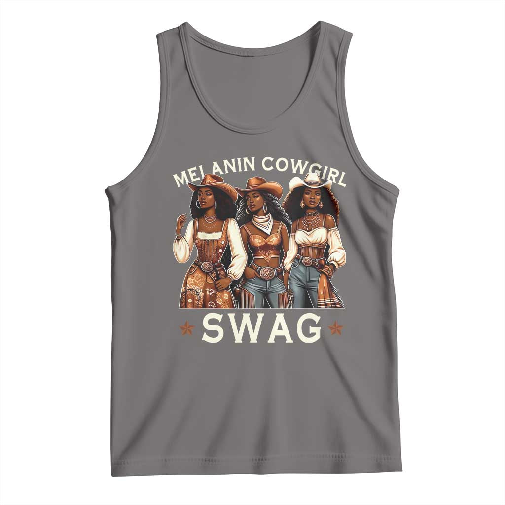 Melanin Cowgirl Swag Tank Top Cool African American Cowgirls Black History