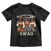 Melanin Cowgirl Swag Toddler T Shirt Cool African American Cowgirls Black History