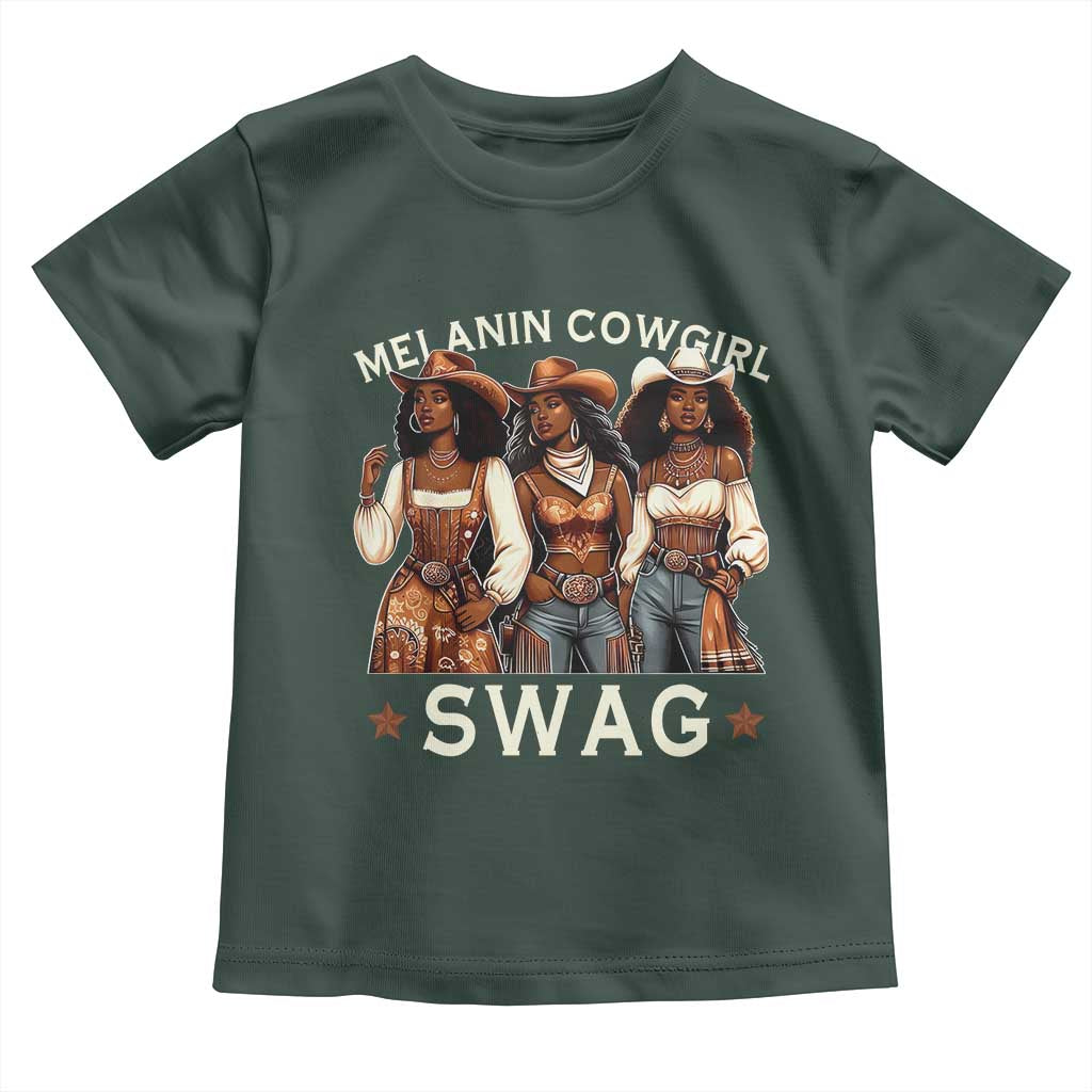 Melanin Cowgirl Swag Toddler T Shirt Cool African American Cowgirls Black History
