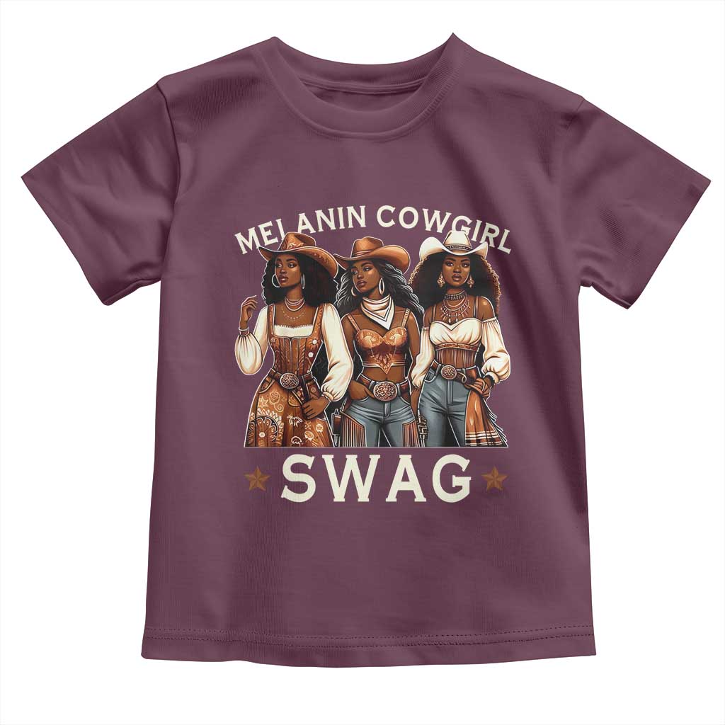 Melanin Cowgirl Swag Toddler T Shirt Cool African American Cowgirls Black History