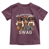 Melanin Cowgirl Swag Toddler T Shirt Cool African American Cowgirls Black History