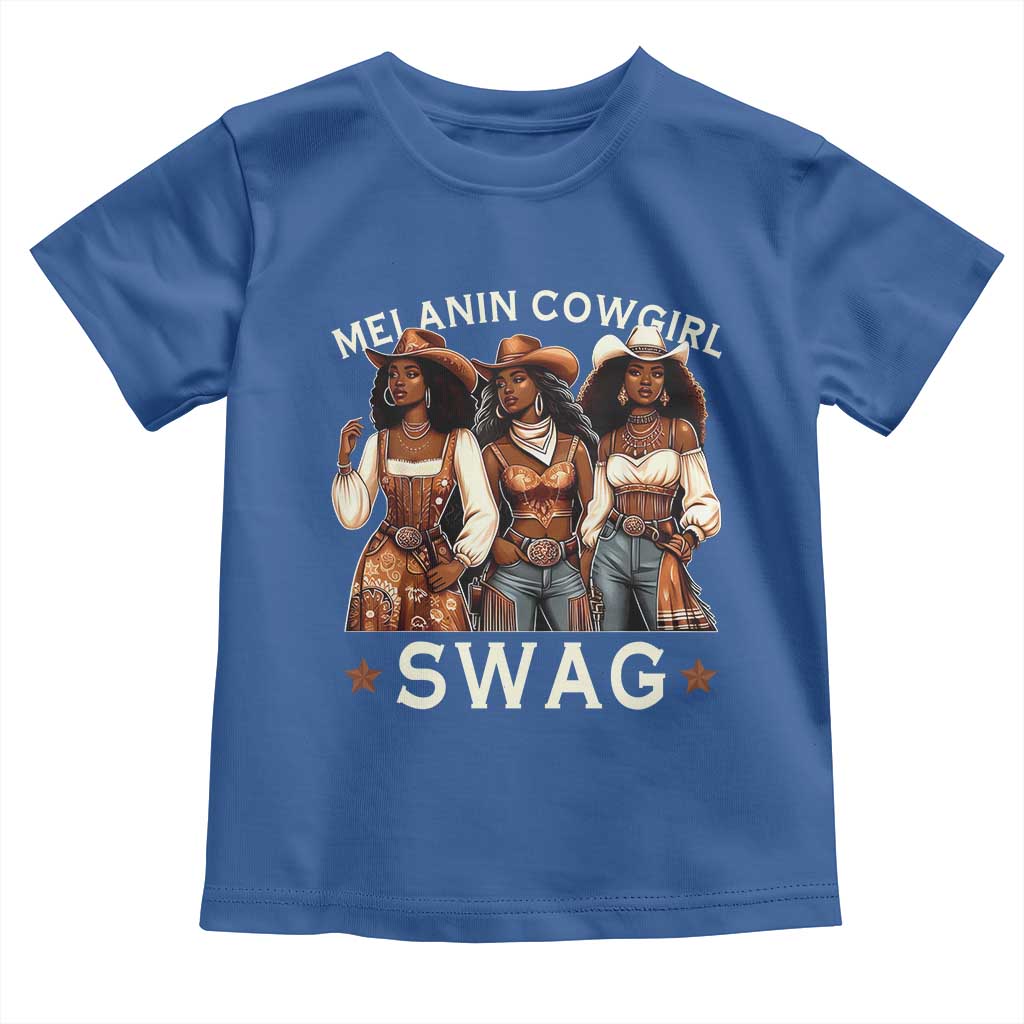 Melanin Cowgirl Swag Toddler T Shirt Cool African American Cowgirls Black History