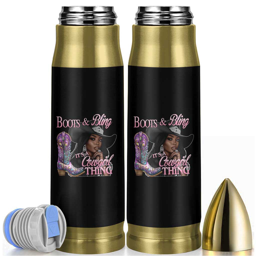 Melanin Cowgirl Bullet Tumbler Boots & Bling its a Cowgirl Thing Black Cowgirl Melanin